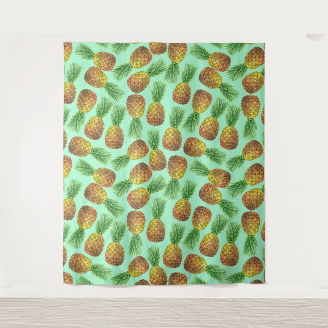 Tenture Aquarelle d'ananas 2 (Devant)