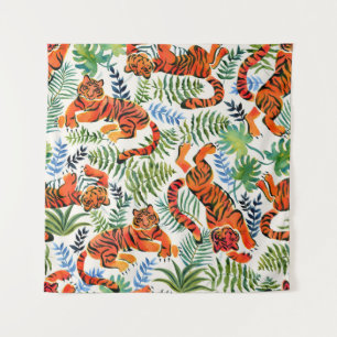 Tenture Aquarelle de la Jungle de Tigre vintage