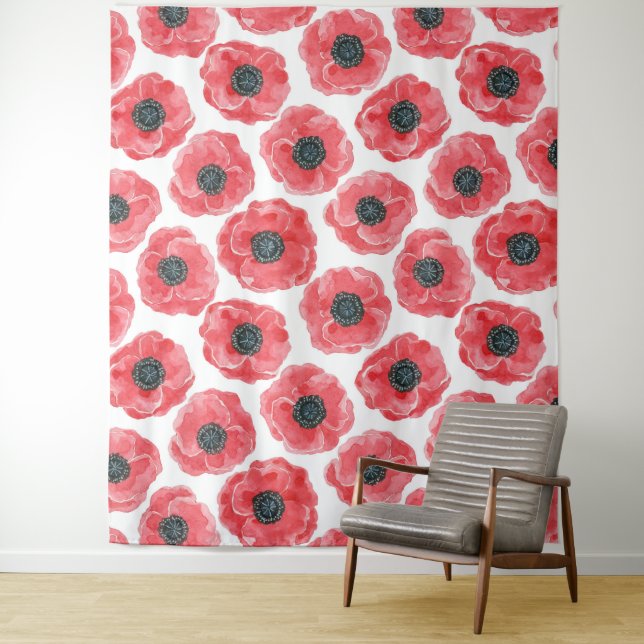 Tenture Aquarelle des papillons (En situation)