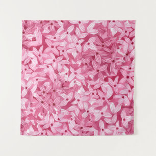 Tenture Aquarelle fleurs lilas : arrière - plan rose