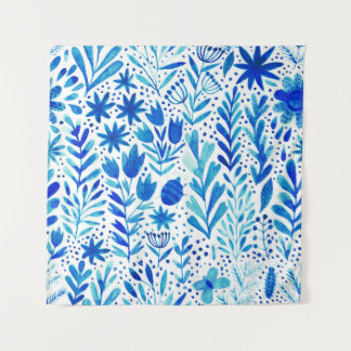 Tenture Aquarelle florale Plantes texture transparente