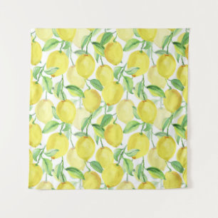 Tenture Aquarelle juteuse : peinture citron vibrante