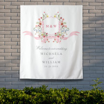 Aquarelle rose Botanique Régence Crest Mariage