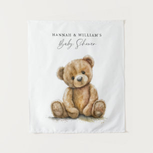 Tenture Aquarelle simple Petit Baby shower d'ours