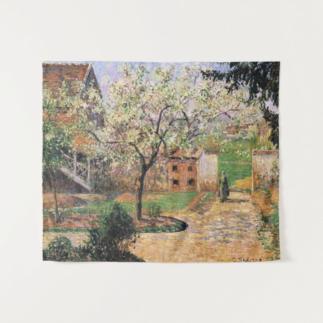 Tenture Arbre à prune, Eragny Camille Pissarro (Devant (Horizontal))