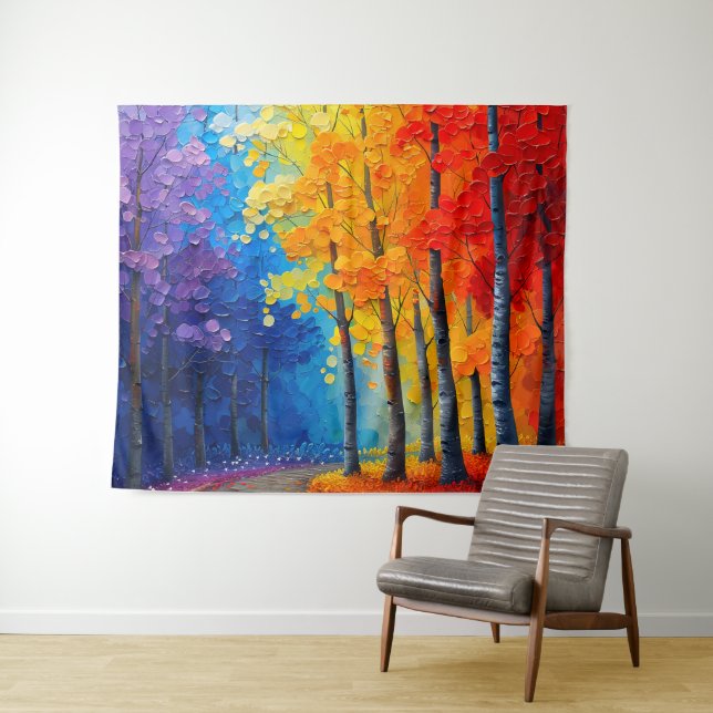Tenture Arbre coloré (En situation (horizontale))