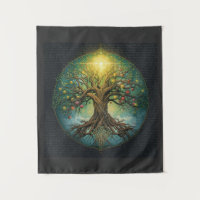 Arbre de vie celtique Yggdrasil Lumière Magique No