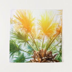 Tenture Arbre palmier soleil brillant arrière - plan d'été