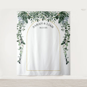 Tenture Arch moderne Botanic Mariage photo fond de cabine