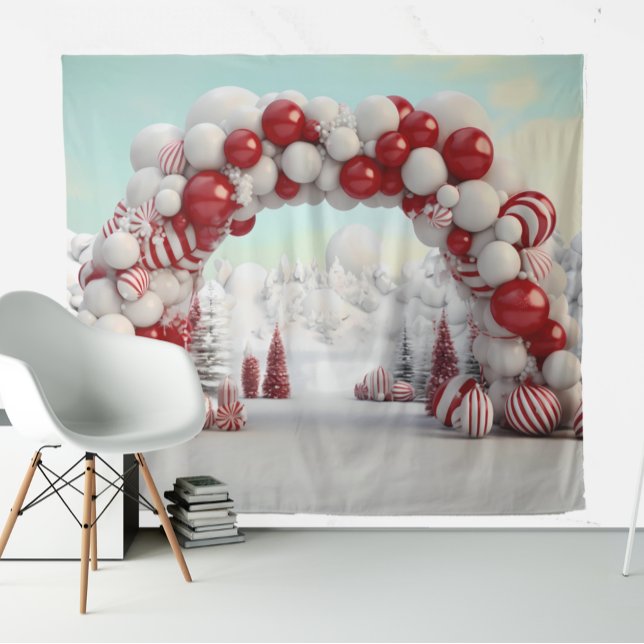 Tenture Arche de ballons en forme de cannes de Noël (Créateur téléchargé)
