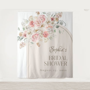 Tenture Arche florale blanche et blanche