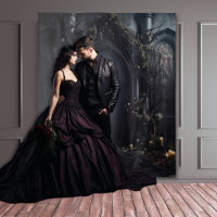 Arche sombre gothique Moody avec bougies XLarge