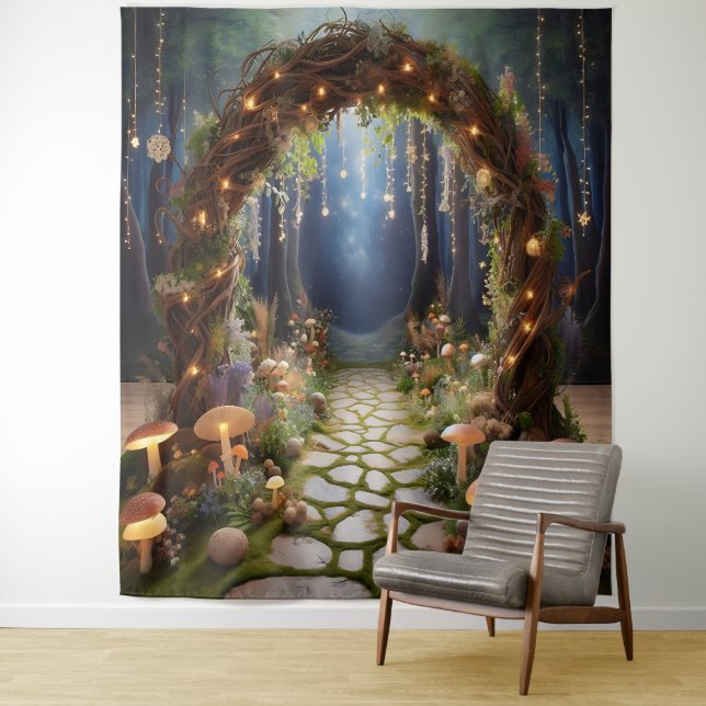 Tenture Archivage mystique de la forêt de contes de fées (En situation)