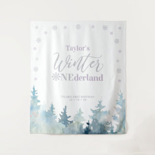 Tenture Argent & Violet Hiver onderland 1er Anniversaire