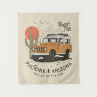 Arizona Desert Sunset Road Trip Cactus Phoenix