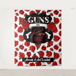 Tenture Armes à feu ou Roses Genre Révéler Rouge Baby show