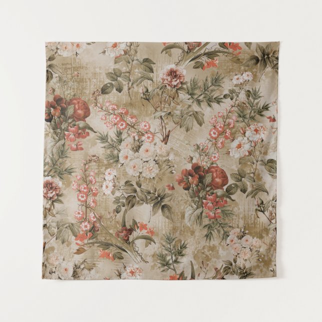 Tenture arrière - plan de fleurs colorées. aquarelle Illus (Devant)