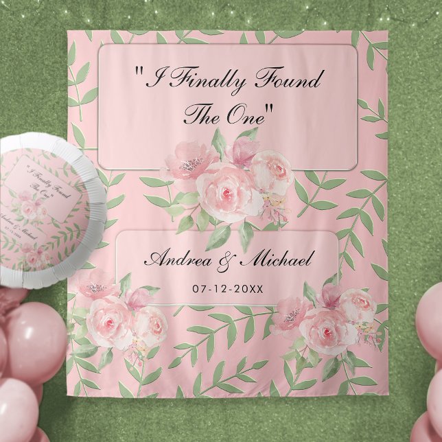 Tenture Arrière-plan de la cabine de photo moderne Blush P (Explore other products related to this special event w/ similar design from the "Collection" below.)