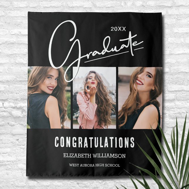 Tenture Arrière-plan de la cabine photo (Graduation Photo Backdrop, choose your size when ordering)