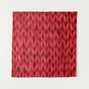 Tenture Arrière - plan de texture de laine de tricot rouge