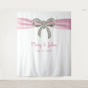 Tenture Arrière-plan du Mariage de la Bow Diamond Rose
