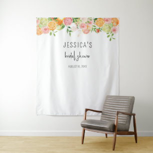 Tenture Arrière-plan Fête des mariées florale Citrus Cabin