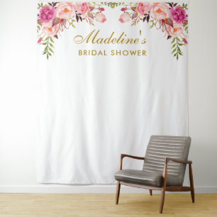 Tenture Arrière-plan Fête des mariées rose   Photo Booth P