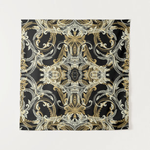 Tenture Arrière - plan fleuri rétro. Illustration vintage.