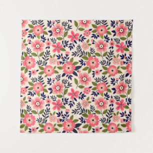 Tenture arrière - plan vintage floral, fleurs rose chatoya