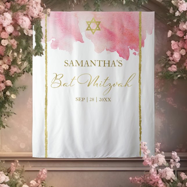 Tenture Arrière-plans de l'aquarelle bat mitzvah | Abstrai (Créateur téléchargé)