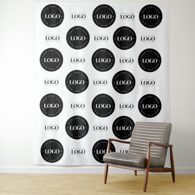 Tenture Arrondi et rectangle - Logo Étape et répétition -  (En situation)