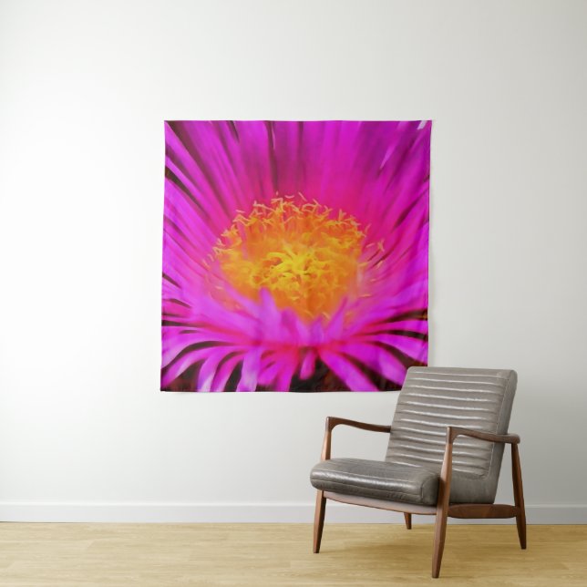 Tenture Art Artistique Magenta Rose Aster Flower Floral Ar (En situation)