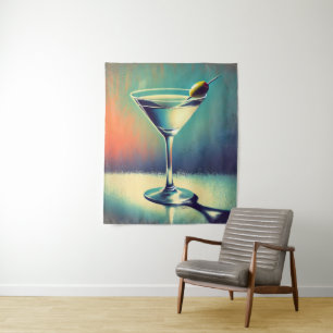 Tenture Art de Martini du milieu du siècle, j'aime le blue