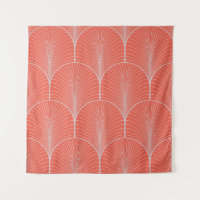 Art déco gris-rouge, papier peint vintage.
