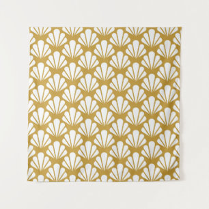 Tenture Art Déco, motif aux motifs géométriques et fleuris