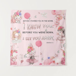 Tenture Art pour crèche chrétienne - Verset de la Bible Jé