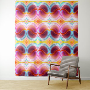TENTURE ART PSYCHEDELIQUE ABSTRAIT MODERNE ÉLÉGANT