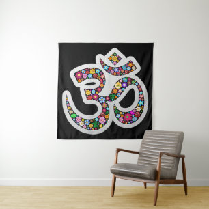 Tenture Art symbolique floral Namaste