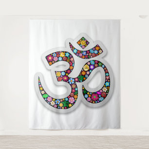 Tenture Art symbolique floral Namaste