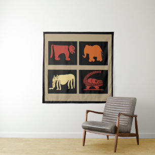 Tenture art tribal africain Abstrait