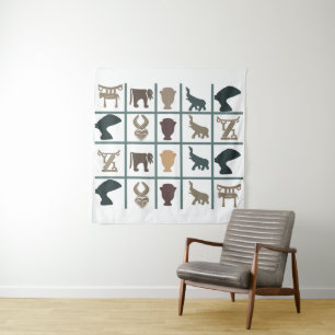 Tenture Art tribal africain abstrait