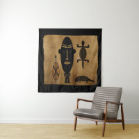 Art tribal africain abstrait contemporain vintage