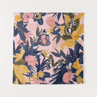 Tenture Art tropical : Motifs forestiers brillants