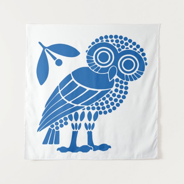 Tenture Athènes ville municipalité symbole emblème hibou b (Devant)