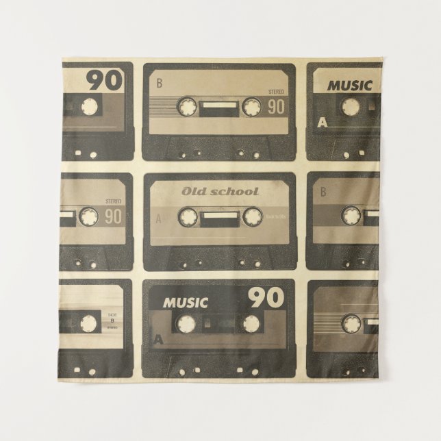 Tenture Audio Cassette, Retro Poster Hip-Hop. (Devant)