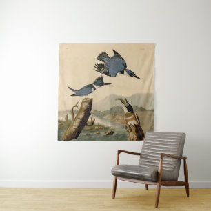 Tenture Audubon Belted Kingfisher Wildlife Bird