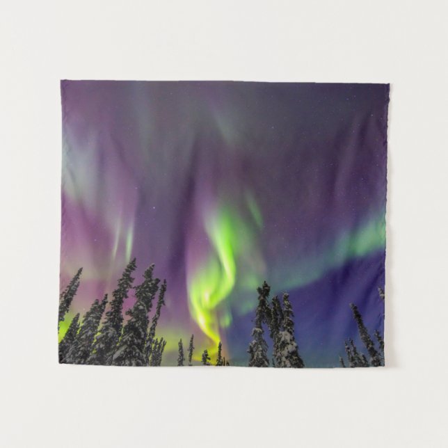 Tenture Aurora Borealis | Fairbanks, Alaska (Devant (Horizontal))