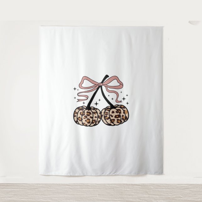 Tenture Automne avec Arrière - plan Citrouille Automne Sai (Devant)