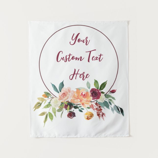 Tenture Automne Floral Mariage Photo Booth Arrière-plan Pl (Devant)