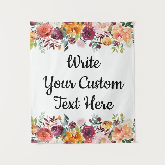 Tenture Automne Floral Photobooooooooooth fond Mariage Déc (Devant)